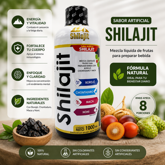 Shilajit Líquido 1000 ml – Mezcla de Frutas con Borojó, Chontaduro, Maca y Noni