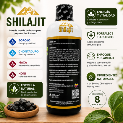 Shilajit Líquido 1000 ml – Mezcla de Frutas con Borojó, Chontaduro, Maca y Noni