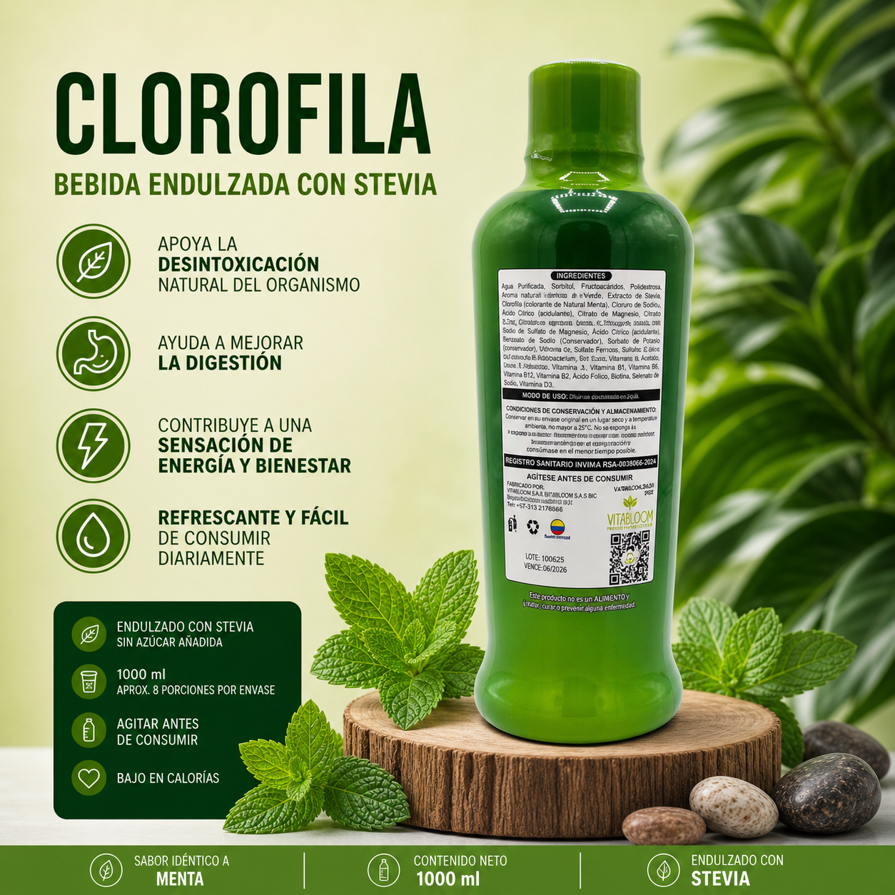 Clorofila Líquida 1000 ml
