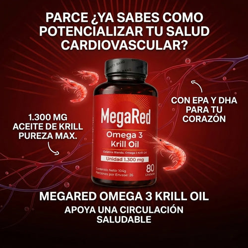 MegaRed Krill Oil – Energía, Enfoque y Bienestar Diario
