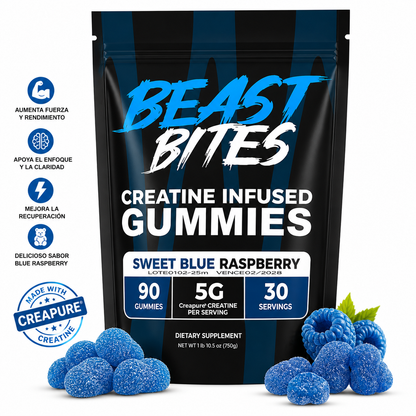 Beast Bites – Gummies con Creatina (Blue Raspberry)
